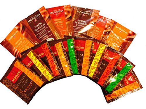Monbana Trinkschokolade Probierset mit 18 Portionspackungen