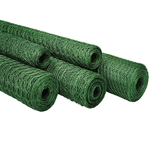 casa pura Maschendrahtzaun für Garten, Balkon und Kleintiere | Drahtzaun aus Sechseckdrahtgeflecht mit Maschenweite 13 mm | grün beschichtet | viele Größen | 100cm x 25m
