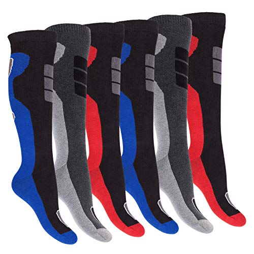 Footstar 6 Paar Herren Thermo Kniestrümpfe Vollfrottee - Skisocken weich und warm - Snowboard Outdoor Socken