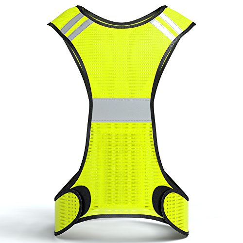 Reflektorweste, Sicherheitsweste, flexibel einstellbar I Warnweste mit Reflektoren, atmungsaktiv I reflektierende Weste, ideal zur Erhöhung der Sichtbarkeit im Straßenverkehr, von EAZY CASE, Neon Gelb