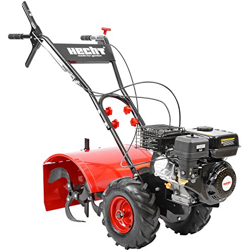 HECHT Benzin-Gartenfräse 750 Motorhacke Kultivator Bodenhacke Bodenfräse Fräse (Motorleistung: 4,7 kW (6,5 PS), 50 cm Arbeitsbreite, 4 Kreisel mit je 4 Zinken)