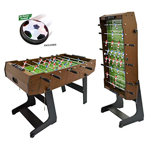 WinMax Kickertisch inkl. 2 Bälle, Klappbar mit Abdeckung Schutz Staub, 121x61x85 Faltbare Tischkicker Tischfußball