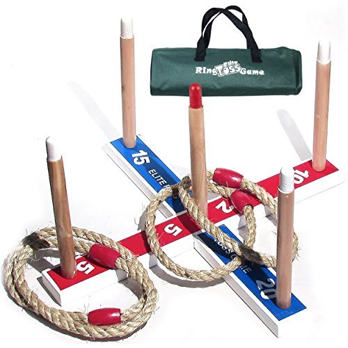 Elite Sportz Ringwurfspiel - Spiele für draußen - werfen den Ring für Kinder und Erwachsene – aktiver indoor und outdoor Spielspaß - inklusive Tragetasche für den Transport und zur Aufbewahrung