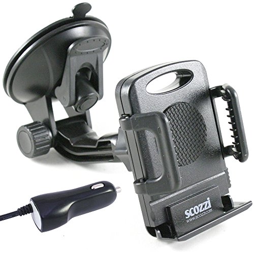 KFZ Set für Samsung Galaxy S9 / S9 Plus / S8 / S8 Plus / A5 2017 / A3 2017 / scozzi KFZ Halterung für die Windschutzscheibe + Auto Ladekabel Typ-C mit 2700mAh