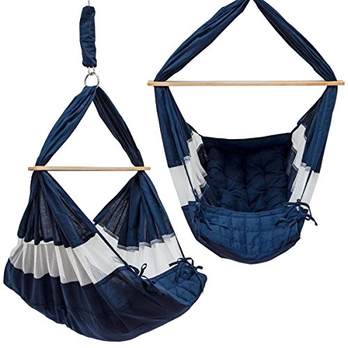 DuneDesign Baby Hängematte 70x36x94cm Federwiege Hängewiege Babyschaukel Blau