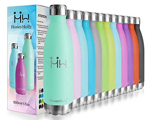HoneyHolly Vakuum Isolierte Edelstahl Trinkflasche - 26oz/ 750ml Ideale Thermosflasche für Kinder, Kleinkinder, Schule, Kindergarten, Sport, Outdoor, Fahrrad, Fitness, Camping, Auslaufsichere Kindertrinkflasche, 24 Std Kühlen & 12 Std Warmhalten Kalte/Heiße Sporttrinkflasche(Smaragd)