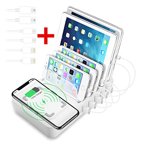 OTHOKING Handy Ladestation USB Ladegerät Fast Wireless Charger mehrfach Ladestation für mehrere Geräte Smartphone Ladegerät für mehrere Handys