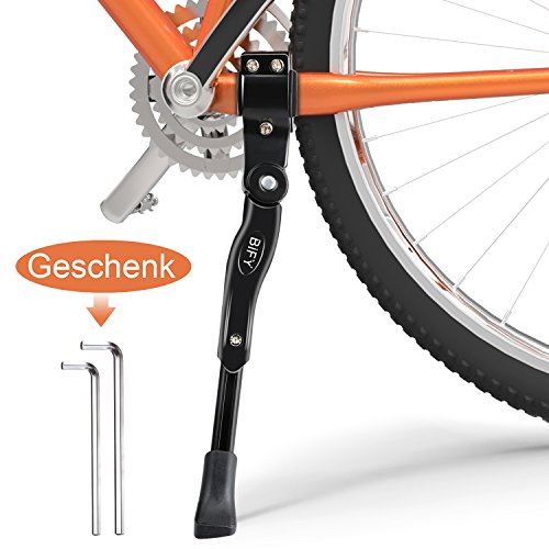 Universaler Fahrradständer Bify,Hergestellt Aluminiumlegierung,Rutschfeste Gummifüße,Höhenverstellbarer,Geeignet für Mountainbikes, Fahrradrennen, E-Bikes, Kinderfahrräder und Falträder +2 Inbusschlüssel (Black)