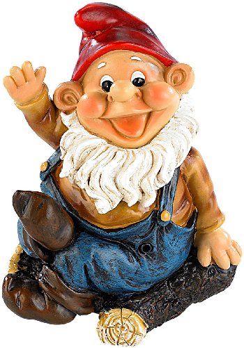 infactory Zwerg: Pfeifender Gartenzwerg 'Peppi' (Garten-Zwerg)