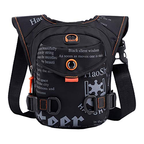 Xieben Outdoor Motorrad Drop Bein Tasche für Männer Frauen Nylon Hüfttasche Tasche Fahrradfahren Radfahren Taktische Reise Wandern Schwarz