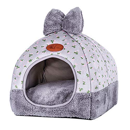 Roblue Haustier Nest Entfernbar Katzen Haus Hundehöhle Katzenhöhle Pet Nest Hundebett Katzenbett Haustier Schlafsack