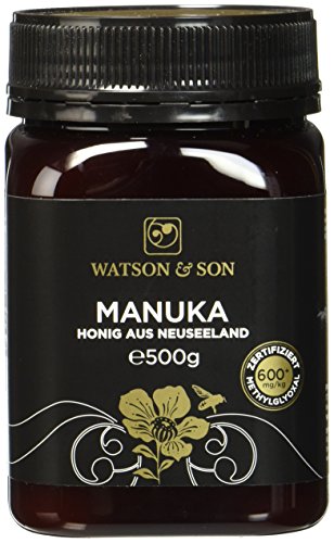 Watson & Son Manuka Honig MGO 600+ 500g | Zertifizierte Premium Qualität aus Neuseeland