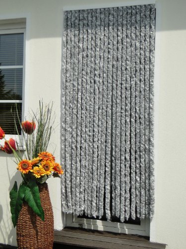 Türvorhang Flauschvorhang Flauschi Chenille 115x230 silberweiss
