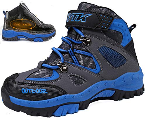 Kinder Baumwollschuhe Kletterschuhe Dschungel Jungen Gehen Trekking Leicht Draussen Sportlich Schuhe Wanderschuhe, 0-schwarz, 31 EU