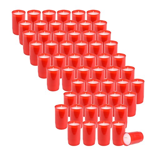 60 Stück St. Jakobs Grablichter, Kompositions Öl-Lichter, Nr.3, rot