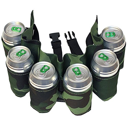 6-Pack Bier Gurtel, Bier Holster, Camouflage Grun
