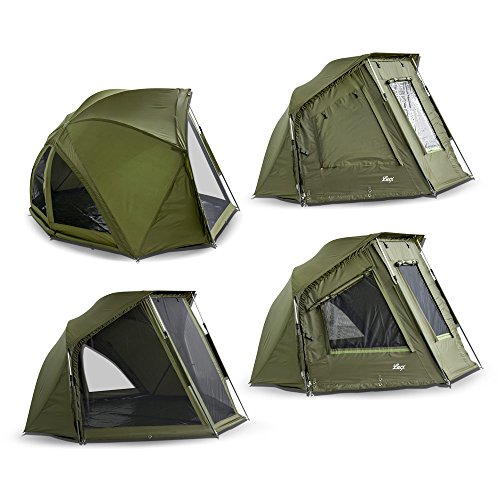 Lucx Brolly Wiesel/Angelzelt 1-2 Mann Schirmzelt/Shelter/Karpfenzelt/Schrim/Zelt, 240x275x150cm, 10.000mm Wassersäule/Bivvy/Campingzelt