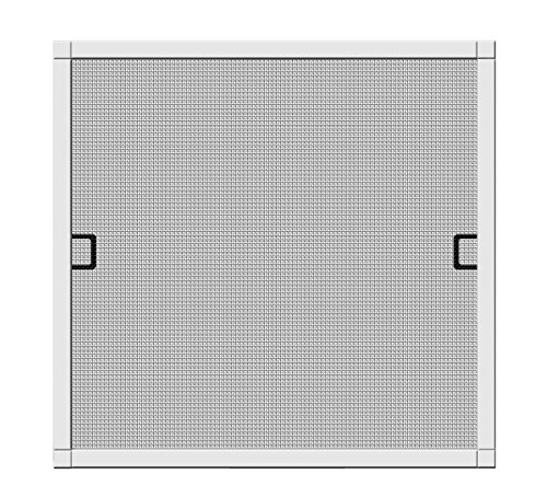 Schellenberg 70040 Insektenschutz-Fenster Premium, weiß / Fliegengitter mit Alu-Rahmen und Fiberglas-Gewebe, max. 100 x 120 cm - individuell kürzbar / Montage außen, ohne Bohren inkl. Befestigung
