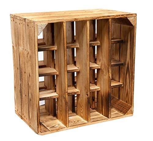 Geflammtes Weinregal 40cmx40x27cm