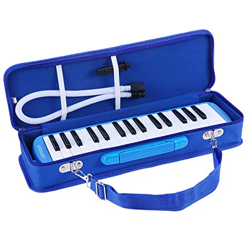 ammoon Melodica 32 Tasten Melodica, Piano Style Tastatur Mundharmonika Mund Organ mit Mundstück Reinigungstuch Tragetasche für Anfänger Kinder Musik Geschenk