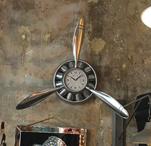 Wanduhr im Propeller Look aus Aluminium -Edition II, ohne künstlichen Rost- Focke-Wulf Frontpropeller Uhr