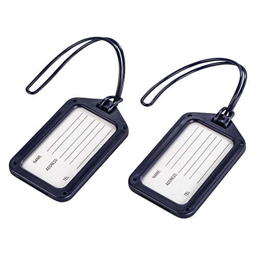 Hama Kofferanhänger mit Adressschild, 2er-Set, Dunkelblau