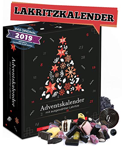Lakritz Adventskalender I Weihnachtskalender mit echte Lakritz I 24 Lakritz Adventsüberraschungen für Lackritzliebhaber I Snacks für die Adventszeit für Männer Frauen