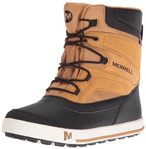 Merrell Jungen ml-b Snow Bank 2.0 Waterpoof Trekking-& Wanderstiefel, Braun (Wheat/Black), 36 EU