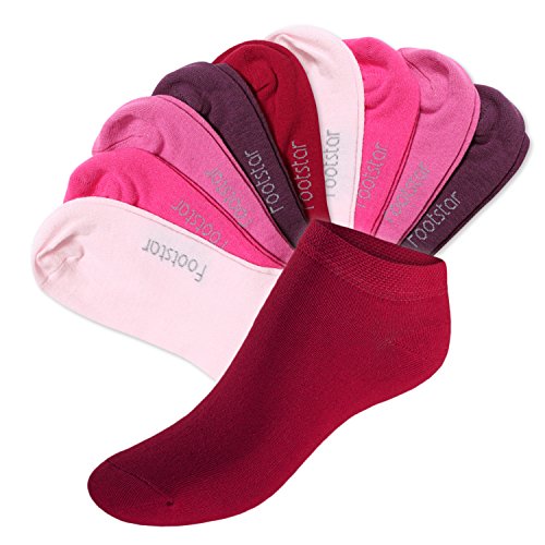 Original footstar SNEAK IT! Sneaker Socken für Sie und Ihn - Größen 35-50 - Viele trendige Farben - 10 Paar