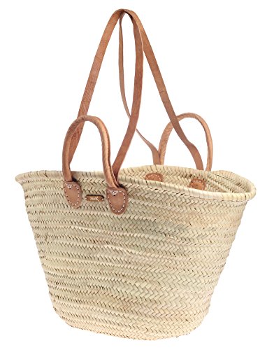 großer Ibizakorb von Felex Marktkorb Strandkorb Korb Einkaufstasche Tasche Einkaufskorb groß natur I 56 x 15 x 32 cm