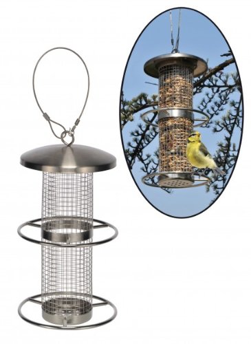 Edelstahl Vogelfutterstation w