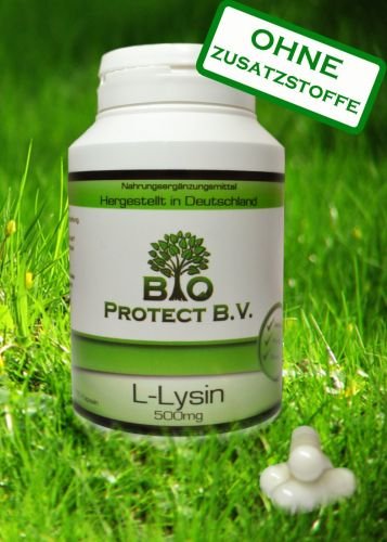L- Lysin 500 mg - 120 Kapseln - Bio Protect OHNE ZUSATZSTOFFE