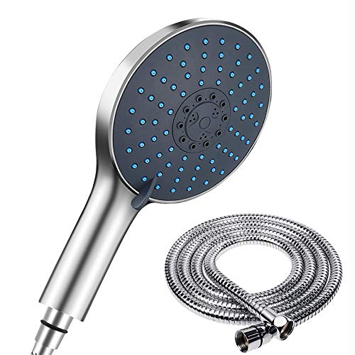 Duschkopf, NEUFLY Handbrause gross duschkopf mit Edelstahl schlauch wassersparend Druckerhöhend Brausekopf Chrom Universal Duschbrause - 7 Modi Dusche