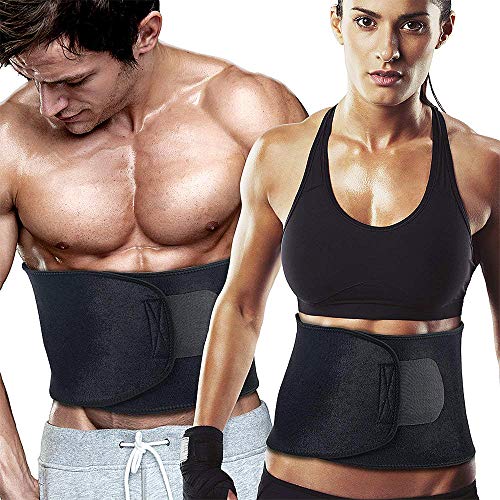 WeyTy Taille Trainer Gürtel, Verstellbarer Bauchweggürtel Fitnessgürtel Waist Trimmer für Herren und Damen zum Abnehmen und Muskelaufbau, Sport Fitness,Training,Yoga, Cycling, Boxing