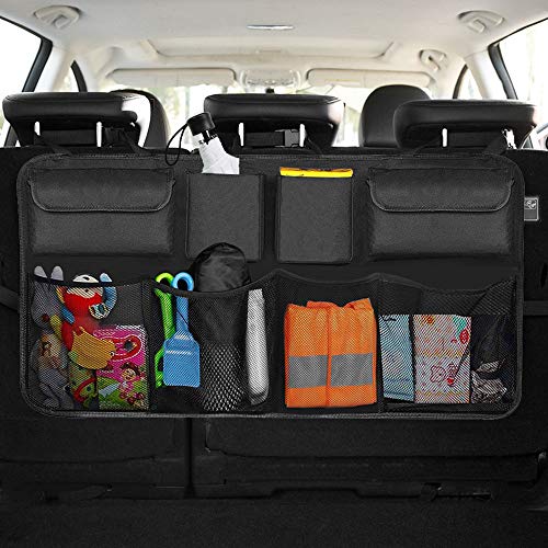 Auto Rücksitz Organizer, Infreecs 3rd Gen Kofferraum Organizer Auto Organizer mit großen Netz-Taschen | Auto Aufbewahrungstasche | Auto-Sitztasche für mehr Ordnung und Platz in Ihrem Kofferraum