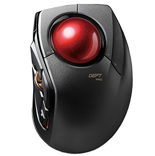 ELECOM m-dpt1mrxbk Zeitgeist Pro Gaming Trackball Maus | verdrahtet, drahtlos, und Bluetooth | Hochleistungs-Ruby Ball | Advanced Ansprache, 8 Map Tasten | Scrollen