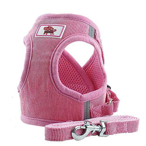 PET SPPTIES Hunde Laufgeschirre, Haustier Hund Weste Verstellbare Hundegeschirr, Soft Air Mesh Weste für Kleine Hunde Katze PS042 (S, Pink)
