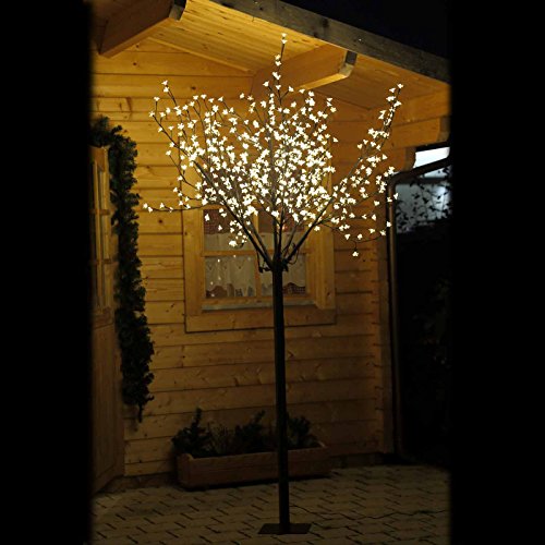 Gartenpirat LED-Kirschblütenbaum 250 cm Hoch mit 600 LED Warm weiß für außen