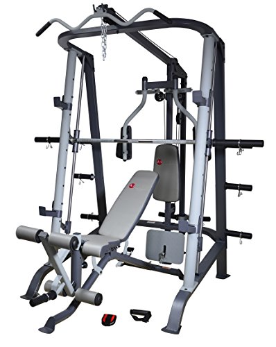 AsVIVA MS2 Profi Kraftstation und Power Multipresse - Multi-Gym Weight Bench mit Latzug, Beinpresse, Beincurl und verstellbare Schrägbank effektives Muskeltraining, Krafttraining, Hantelbank für zu Hause