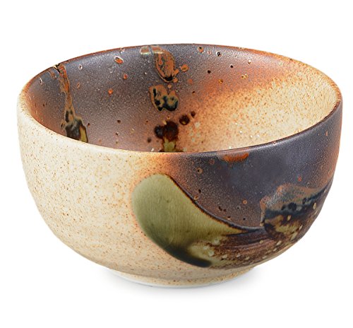 Aricola Original japanische Matcha Schale handglasiert beige/braun 450ml