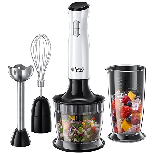 Russell Hobbs 24710-56 Horizon 3-in-1 Stabmixer, Zerkleinerer, Schneebesen, Messbecher, Weiß/Schwarz