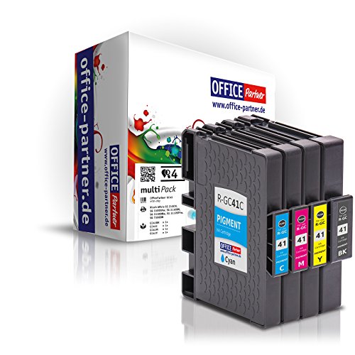 4er multiPack kompatible Druckerpatronen mit Chip zu Ricoh GC41 für Ricoh Lanier SG-3100 SG-7100 dn / Nashuatec SG-3110 / Aficio SG-3100 SG-3120 SG-7100 DN