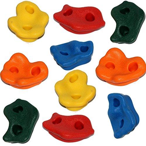 Klettersteine für Kletterwand im Set bunt gemischt robuste Klettergriffe für Spielturm (10 Stück)