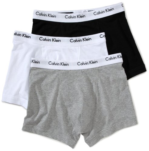 Calvin Klein U2664G Herren Boxershorts, 3er Pack, Mehrfarbig (schwarz/weiß/grau), Large