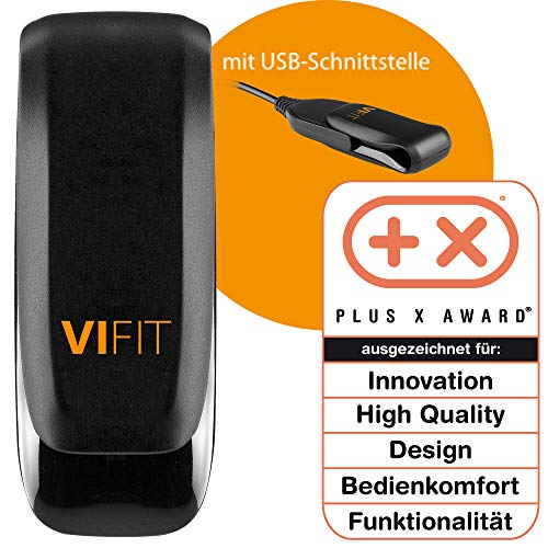 Medisana ViFit Fitnesstracker, Aktivitätstracker - Schrittzähler, Kalorienverbrauch, Schlaftracker, Bewegungsziel mit VitaDock+ Analyse App - 79410