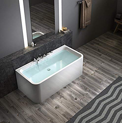 Exclusive freistehende Badewanne an 3 Seiten geschlossen Acryl (mit Armatur 170cm)