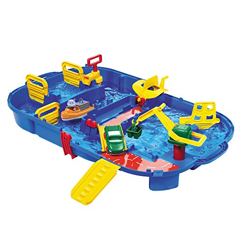 Aquaplay 8700001516 - Wasserbahn Set 'Schleusenbox', 25-teilig