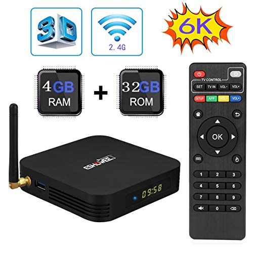 【4GB DDR3 32GB ROM】ESHOWEE Android 9.0 Tv Box TX6 Allwinner H6 Quad Core 64 Bit CPU 4K/6K HDMI Ausgang 2.4G WiFi USB 3.0 H.265