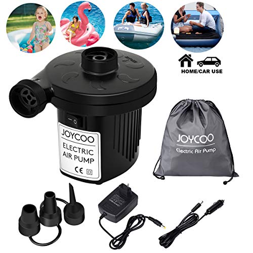 Joycoo Elektrische Luftpumpen Luftmatratzen Luftpumpen schnelles aufblasen Inflator Deflator für Pools aufblasbares Spielzeug AC 230V EU Stecker DC 12V Auto Elektropumpe