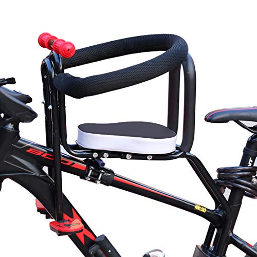 TETAKE Kindersitz Fahrrad, 50KG Abnehmbar Fahrradkindersitz Vorne mit Pedal und Griff, Mountainbike Kindersitz Fahrradsitz Sicherheitssitz für Kinder